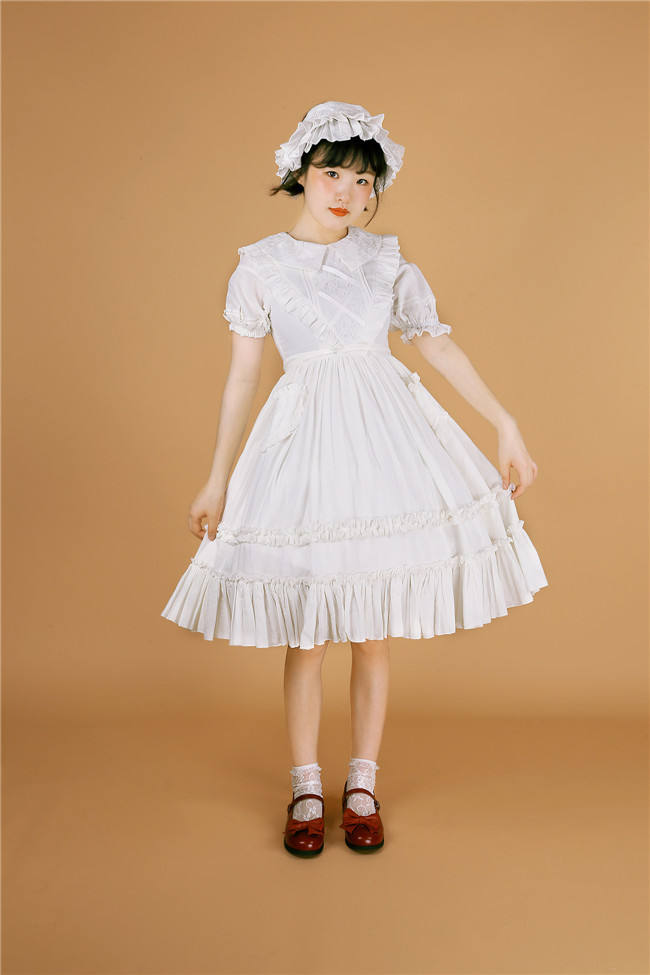 Peach Heart~ Sweet Lolita Short Sleeves OP -Pre-order Closed