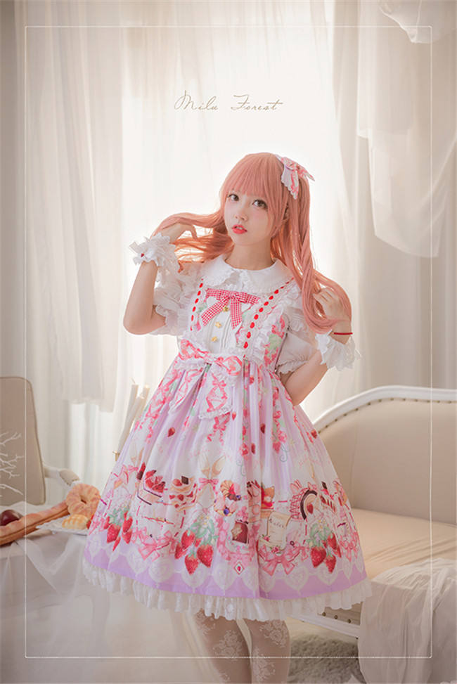 Strawberry Feast- Sweet Lolita JSK