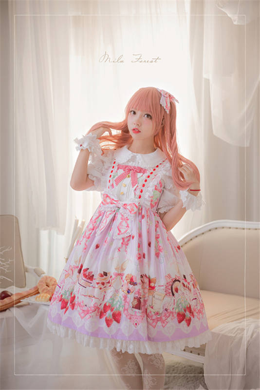 Strawberry Feast- Sweet Lolita JSK