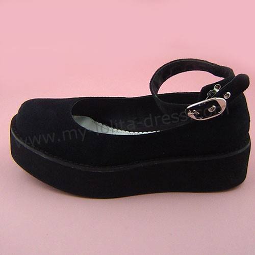 Black Velvet Lolita Shoes