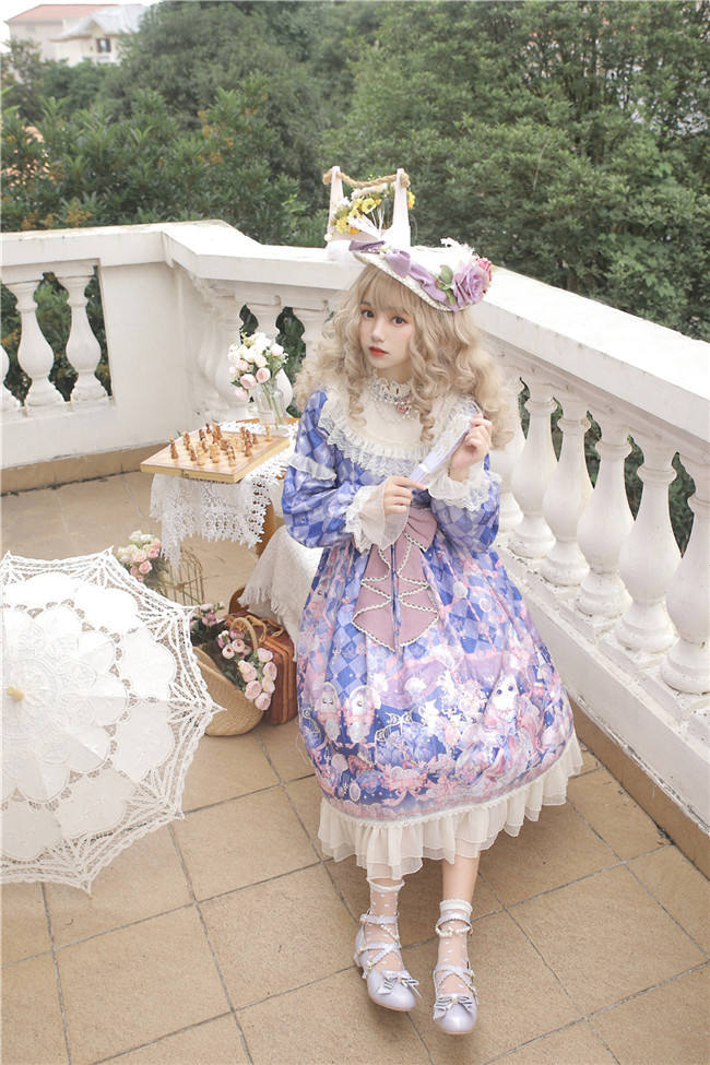 Miss Point ~ Elizabeth Meow ~ Daily Wear Lolita OP/JSK -Custom-tailor Available
