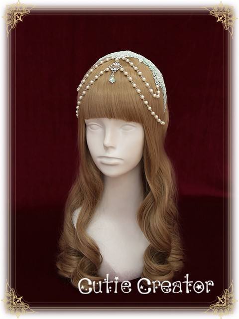 Sweet Dreamer Lace Beads Headbow and Veil Sets