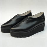 Beautiful Black Matte Sharp Front Lolita Shoes O