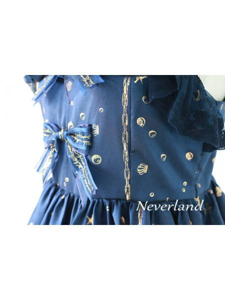 ***The Mermaids Singing*** Series Gold Stamping High Waist Lolita JSK