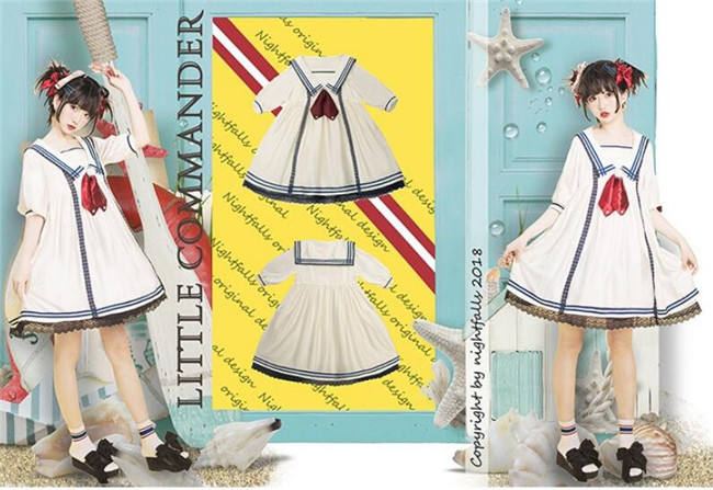 Little Commander~ Sailor Style Lolita OP Dress -Pre-order Closed