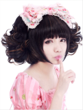Girl's Housemaid Sweet Short Lolita Curls Wig