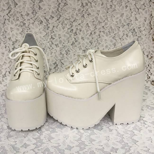 White High Platform Lolita Shoes