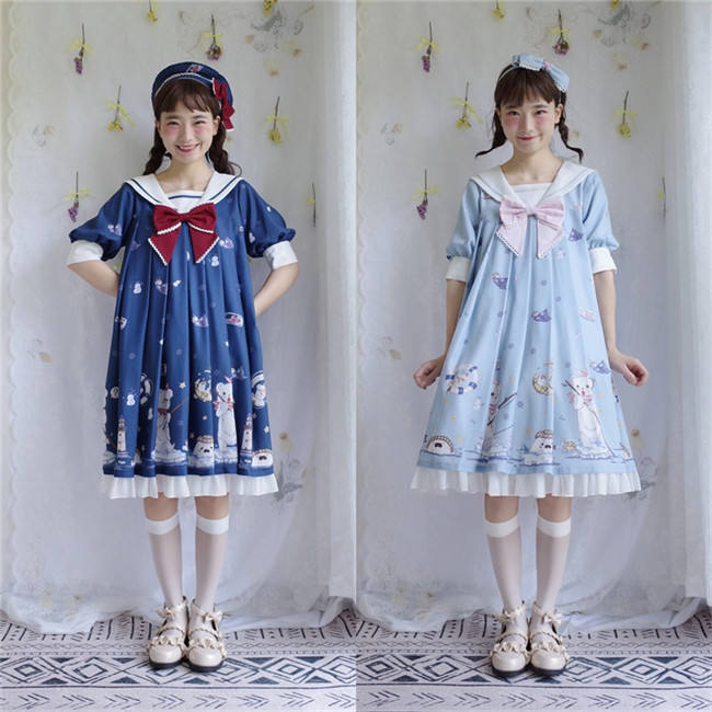 LeMiroir~Polar Bear ~Printed Lolita OP-Pre order Closed