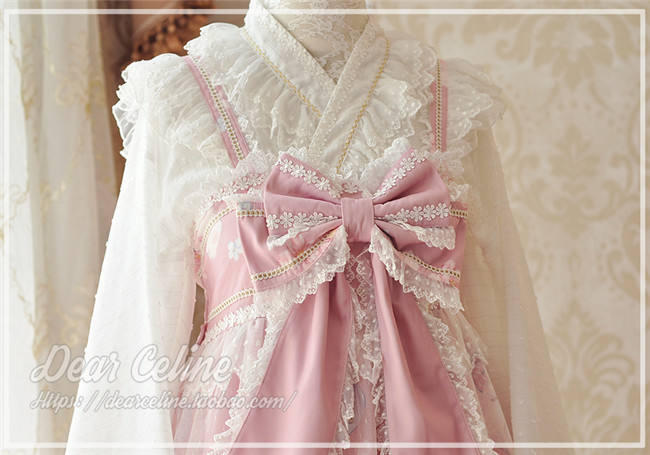 Dear Celine ~Sakura Rabbit~ High Waist Lolita JSK -Ready Made