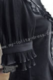 Gothic Black Lolita Blouse Middle Sleeves