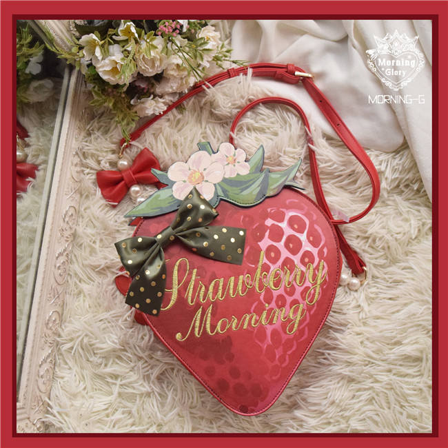 A Strawberry~Sweet Bows Lolita cross bag -Ready Made