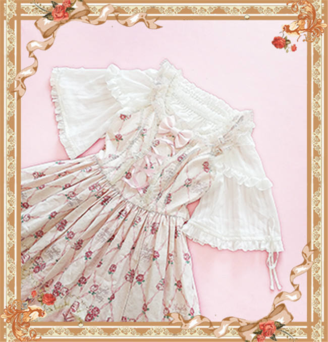 Sweet Lolita Short Sleeves Blouse Short Version -Special Price-out
