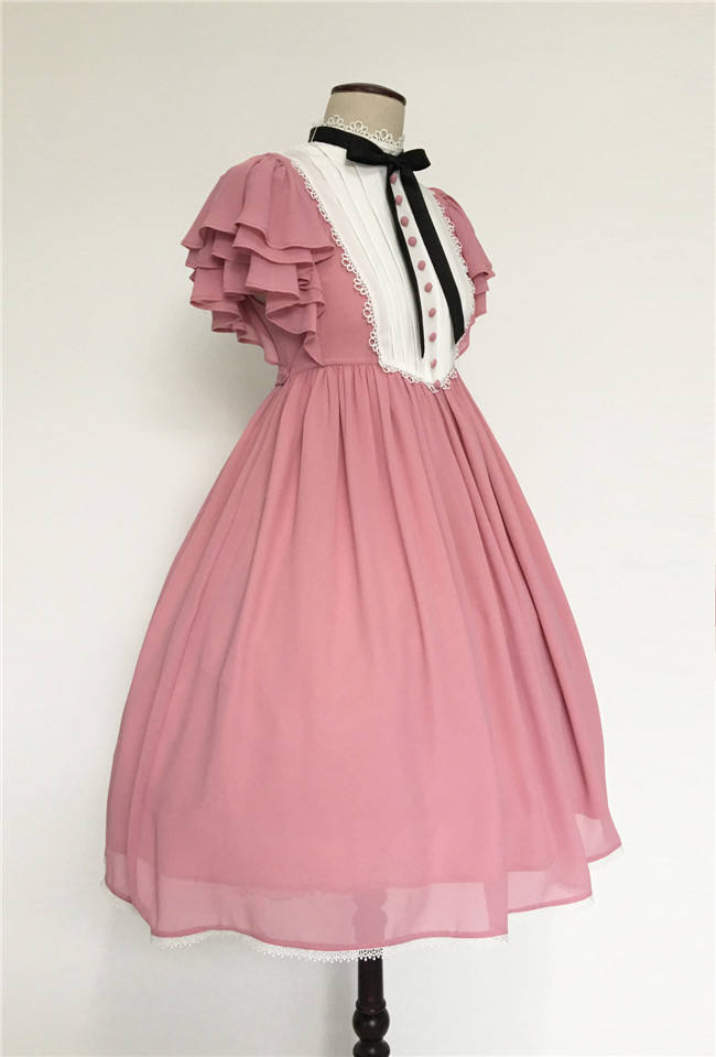 Memory of Floria~ Vintage Lolita OP Short/Long Version-Ready Made