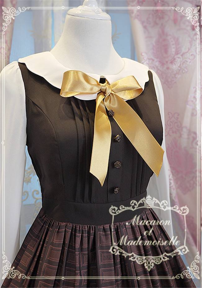 Chess Story -Macaron et Mademoiselle-Lolita Long Sleeves OP Dress