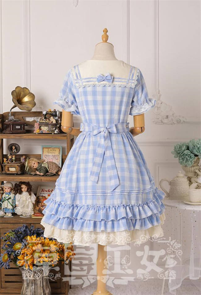 Strawbery Witch ~Sailor Style Gingham Lolita OP