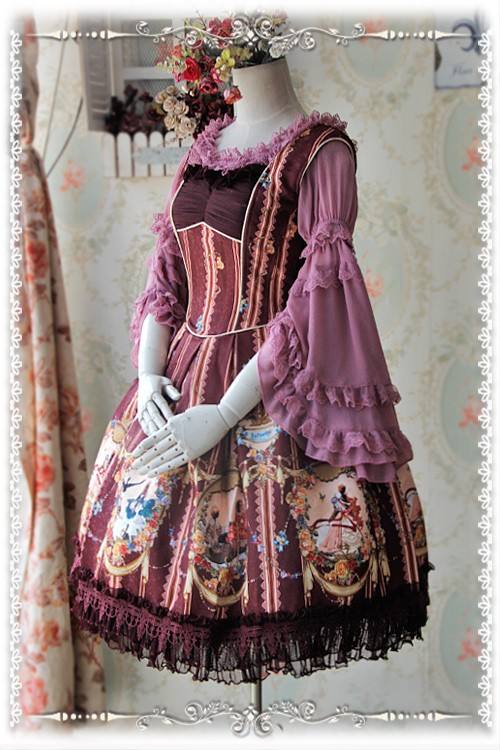 Infanta Detachable Set-in Hime Sleeves Chiffon Lolita Blouse