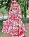 Diamond Honey ~Strawberry Picnic Rabbit Lolita Jumper