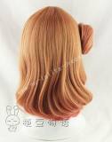 Shoulder Long Inner Curls Ponytail Bun Lolita Wig for Girls