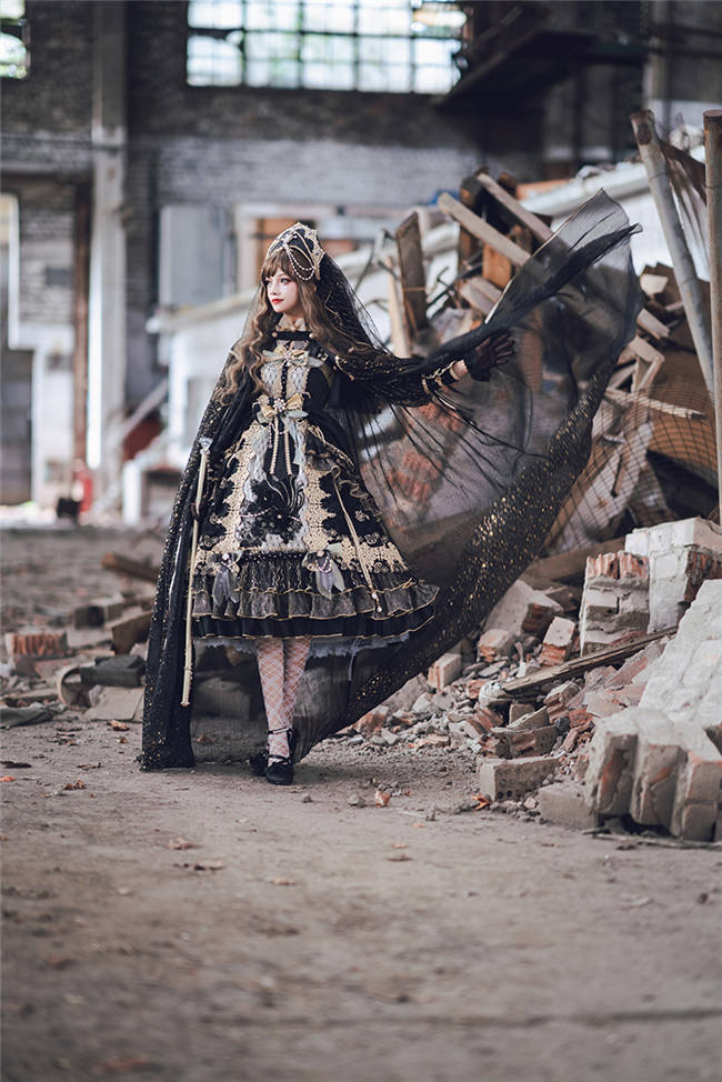 Dawn Nightmare~ Elegant Lolita OP Bridal Design -Ready Made