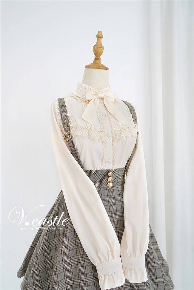 Sweet Roll Collar Lolita Blouse -Ready Made Black Size S - In Stock