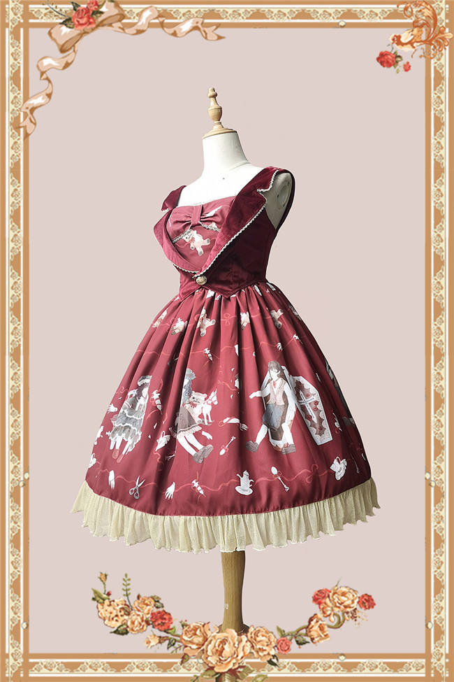 Infanta Broken Doll Fake Two Pieces Lolita JSK -Ready Made