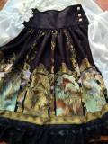 Neverland Lolita ***Mucha*** Printed High Waist Lolita Skirt Black Size M - In Stock