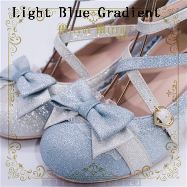 Falling Stars~ Sweet Bows Lolita 2.5cm Heels Shoes -Ready Made