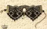 Black Lace Bronze Vintage Beads Lolita Bracelet-OUT