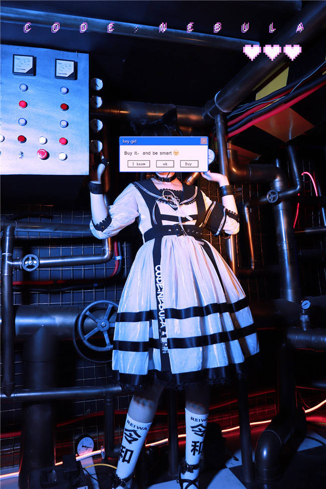 Lilith House ~NEBULA Punk Style Lolita OP -Ready Made