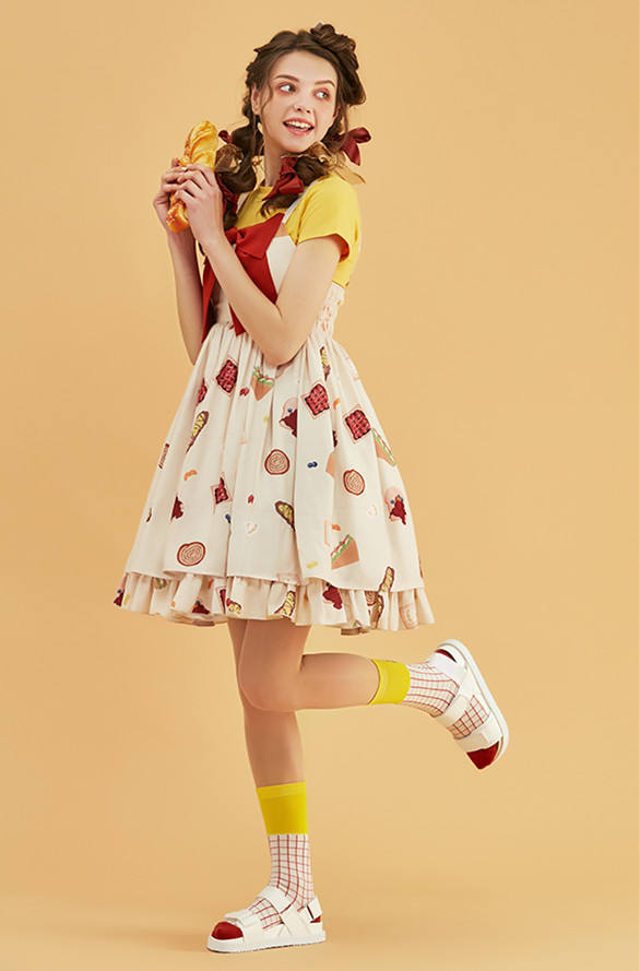 Remember To Eat Breakfast~ Sweet Lolita Jumper 2 Versions -Pre-order  Closed