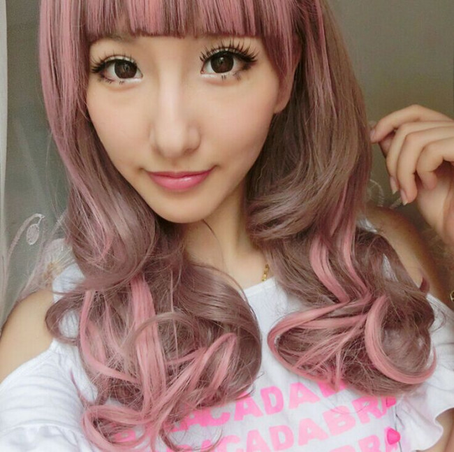 Ayumi Palre Red Pink Curls Loita Wig 27.99 Princess Wigs