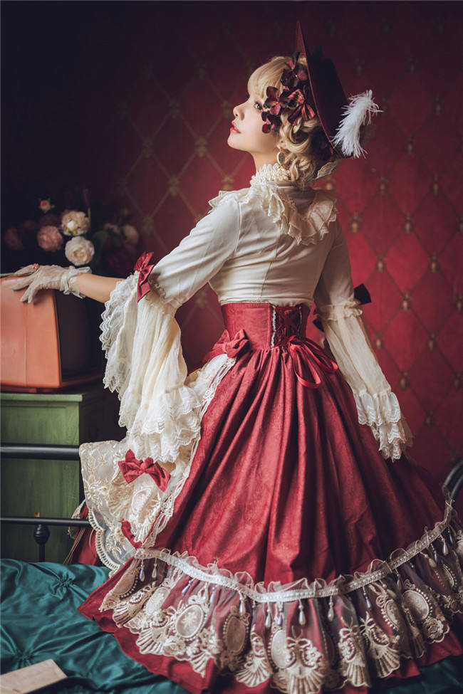 Miss Point ~ Elizabeth~ Elegant Lolita Fishbone Skirt Tea Party Version -Custom Tailor Available