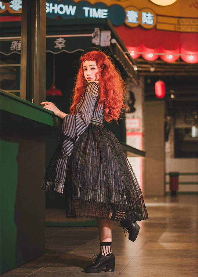 Rabbit Teeth ~The Girl Who Skip Class Lolita Dress Black L In Stock