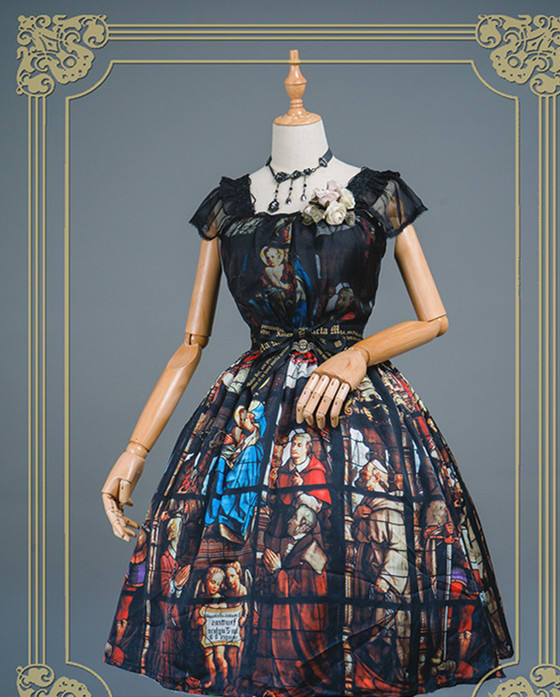 Surfacespell ~Rosary In the illusional Library~ Stained Glass Lolita JSK