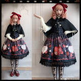 Honey Honey Lolita ~ Chinese Pear-leaved Crabapple Little Red Riding Hood Lolita Normal Waist JSK -Pre-order Closed