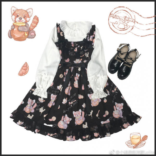 Little Dipper Honeypot Panda~ Sweet  Lolita OP Dress -out