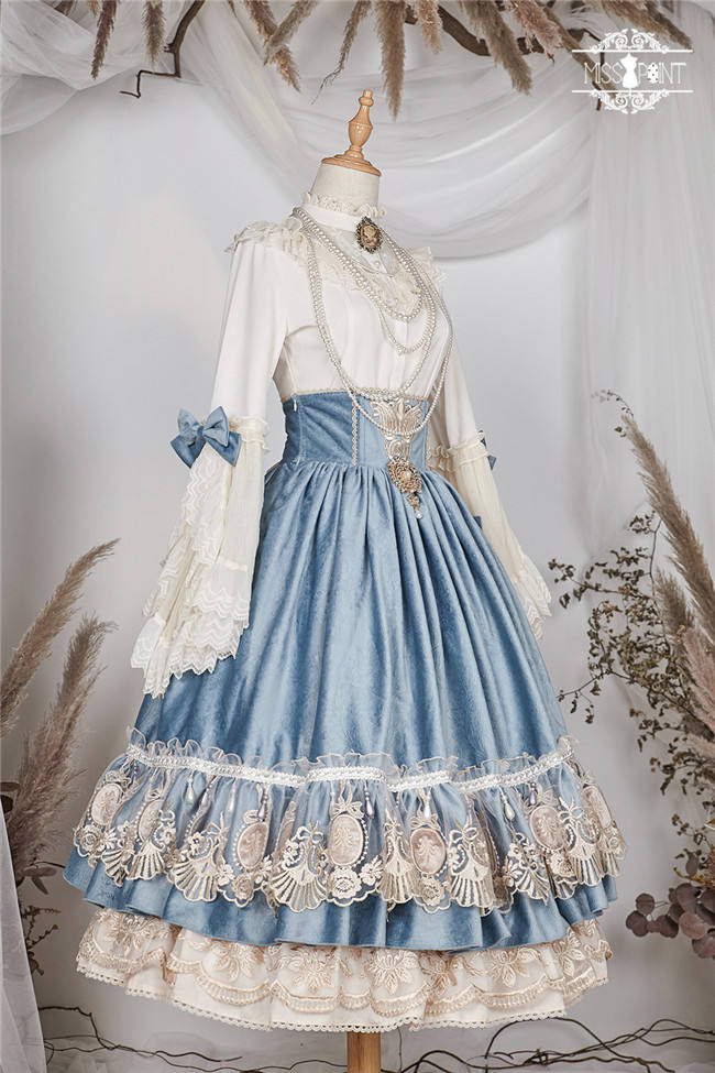 Miss Point ~ Elizabeth~ Elegant Lolita Fishbone Skirt Tea Party Version -Custom Tailor Available