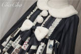 Poker Cat~ Classic Fur Collar Lolita Long Sleeves OP -OUT