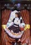 Chocolate Pink Lolita OP Dress with Bear and Rose Prints