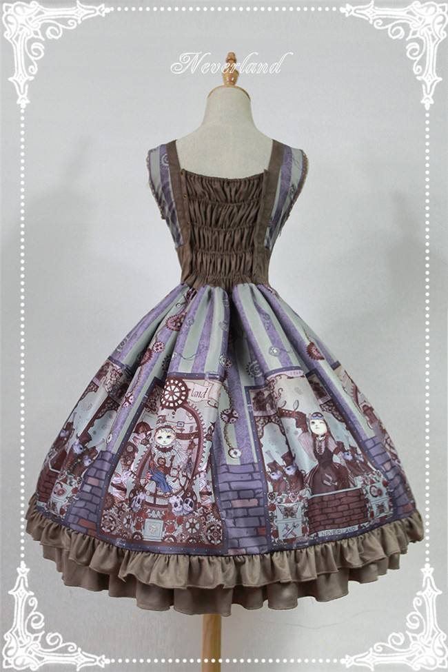 Neverland Lolita -Steampunk Cat- Lolita V-neck Corset JSK -Pre-order