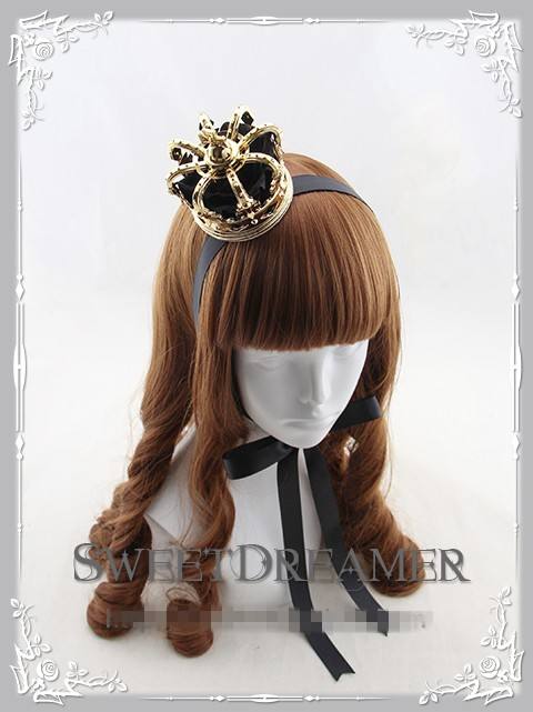 Sweet Dreamer Gold/Silver Rose Little Crown Lolita Headdress