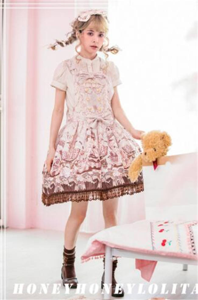 Doll and Bear Dance Series~Sweet Lolita Jumper/Skirt -Ready Made
