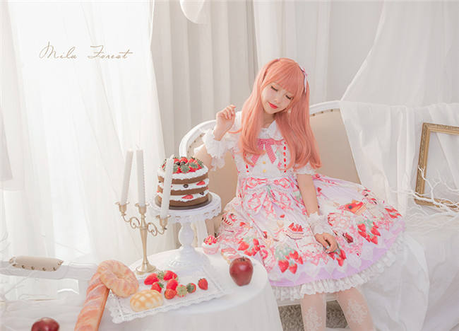 Strawberry Feast- Sweet Lolita JSK