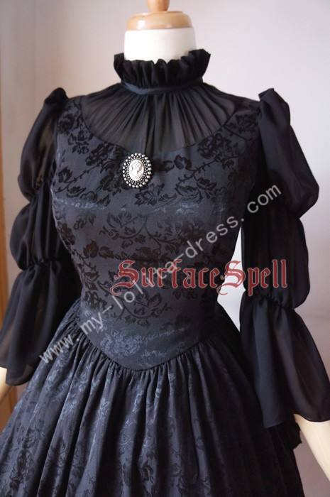 Surface Spell Gothic Middle Sleeves Dark Prints Lolita Dress