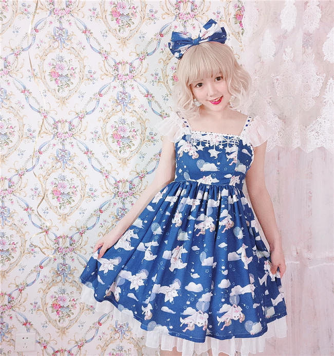 Cats On the Cloud~ Sweet Lolita JSK Dress