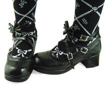 Black Side Bow Lolita Shoes