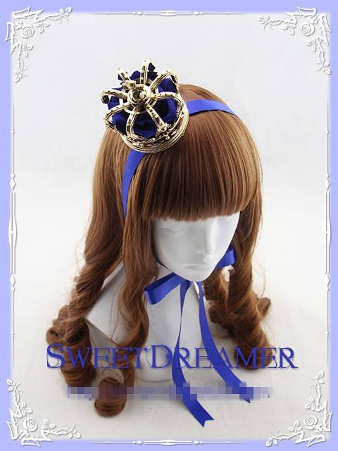 Sweet Dreamer Gold/Silver Rose Little Crown Lolita Headdress