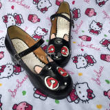 Sweet Black Lolita Heels Shoes with Owl Head Designed