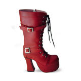 Wine Red High Platform Lolita Boots