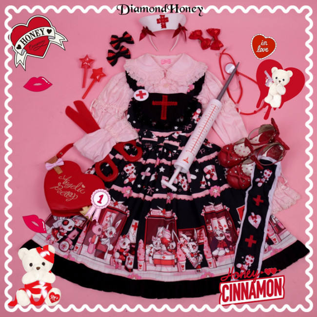 Doll Hospital~ Lolita Printed JSK Dress -out